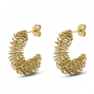 Oorbellen / oorstekers van Stainless steel Roestvrij staal (RVS) Gold