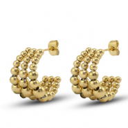 Oorbellen / oorstekers van Stainless steel Roestvrij staal (RVS) Gold