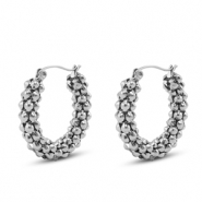 Oorbellen / oorstekers van Stainless steel Roestvrij staal (RVS) Silver