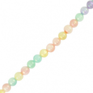 Schelp kralen round Pastel multicolor