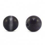 Glaskralen 6 mm Cat's eye Anthracite