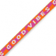 Tekstlint "Good vibes" Purple-orange-white-gold