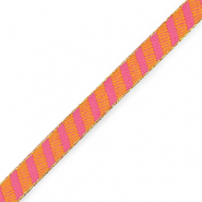 Tekstlint stripes Orange-pink