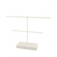 Sieraden display voor oorbellen Natural-off white