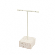 Sieraden display T-vorm Natural-off white
