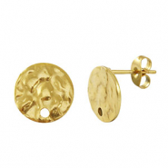 Oorbellen van Stainless steel Roestvrij staal (RVS) oorstekers Gold