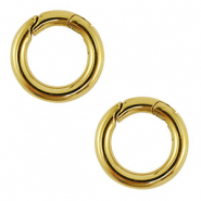 Benodigdheden van Stainless steel Roestvrij staal (RVS) clasp round Gold