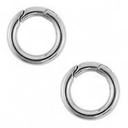 Benodigdheden van Stainless steel Roestvrij staal (RVS) clasp round Silver