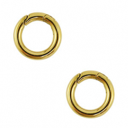Benodigdheden van Stainless steel Roestvrij staal (RVS) clasp round Gold