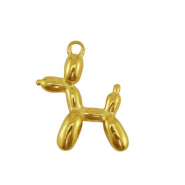 Bedels van Stainless steel Roestvrij staal (RVS) balloon dog Gold