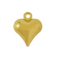 Bedels van Stainless steel Roestvrij staal (RVS) heart Gold
