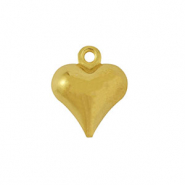 Bedels van Stainless steel Roestvrij staal (RVS) heart Gold