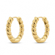 Roestvrij stalen (RVS) Stainless steel oorbellen creolen Gold