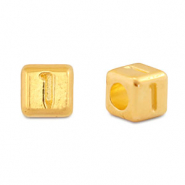 Metaal letterkralen DQ 1 Goud (nikkelvrij)