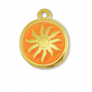 Metaal bedels DQ sun Goud-orange (nikkelvrij)
