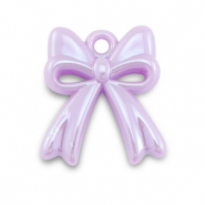 Acryl bedels bow Lilac purple-pearl shine coating
