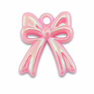 Acryl bedels bow Light pink-pearl shine coating