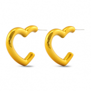 Musthave oorbellen heart Golden yellow