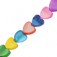 Schelp kralen heart Multicolour
