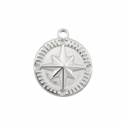 Bedels van Stainless steel Roestvrij staal (RVS) compass Silver