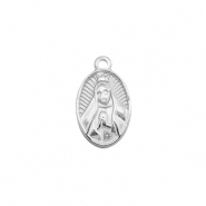 Bedels van Stainless steel Roestvrij staal (RVS) praying woman Silver