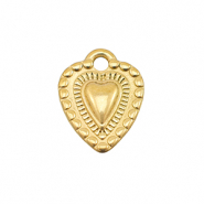Bedels van Stainless steel Roestvrij staal (RVS) heart Gold