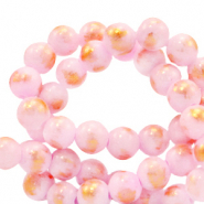 Kralen natuursteen 6mm Pink-gold