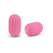 Acryl kralen oval Magenta pink