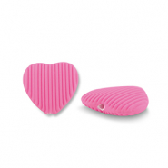 Acryl kralen heart Magenta pink