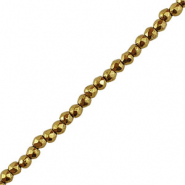 Kralen van hematite rond 2mm facet geslepen Gold