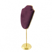 Sieraden display buste voor kettingen Dark purple-gold