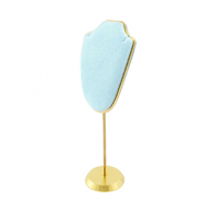 Sieraden display buste voor kettingen Ice blue-gold