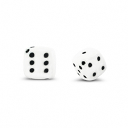 Acryl kralen dice White