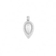 Bedels van Stainless steel Roestvrij staal (RVS) drop Silver