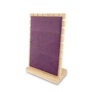 Sieraden display voor kettingen Natural-aubergine purple