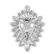 Metaal bedels heart Silver