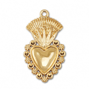 Metaal bedels heart Gold