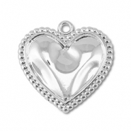 Metaal bedels heart Silver