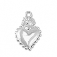 Metaal bedels heart Silver