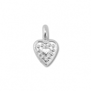 Metaal bedels heart Silver