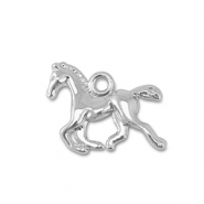 Metaal bedels running horse Silver