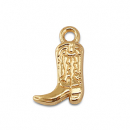 Metaal bedels cowboy boot Gold