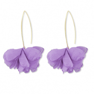 Musthave oorbellen chiffon bloem Lavender-gold