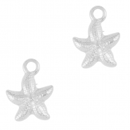 Bedels van Stainless steel Roestvrij staal (RVS) starfish Silver