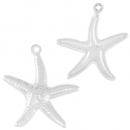 Bedels van Stainless steel Roestvrij staal (RVS) starfish Silver