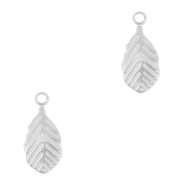 Bedels van Stainless steel Roestvrij staal (RVS) leaf Silver
