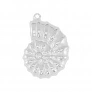 Bedels van Stainless steel Roestvrij staal (RVS) sea shell Silver