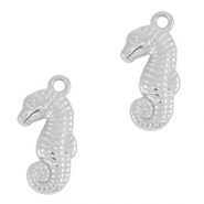 Bedels van Stainless steel Roestvrij staal (RVS) seahorse Silver