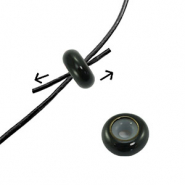 Bead stopper enamel 10x4mm Black