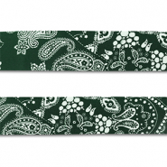 Bandana Dark green-white
